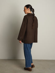 giacca cappotto over - Moka