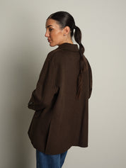 giacca cappotto over - Moka