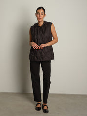 Gilet piumino cappuccio - Nero