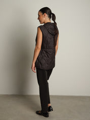 Gilet piumino cappuccio - Nero