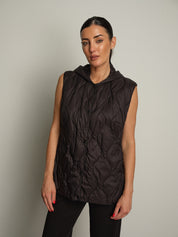 Gilet piumino cappuccio - Nero