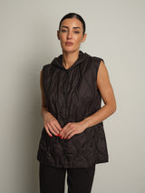 Gilet piumino cappuccio - Nero