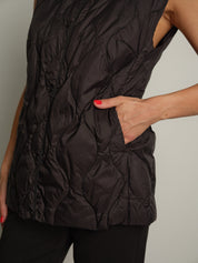 Gilet piumino cappuccio - Nero
