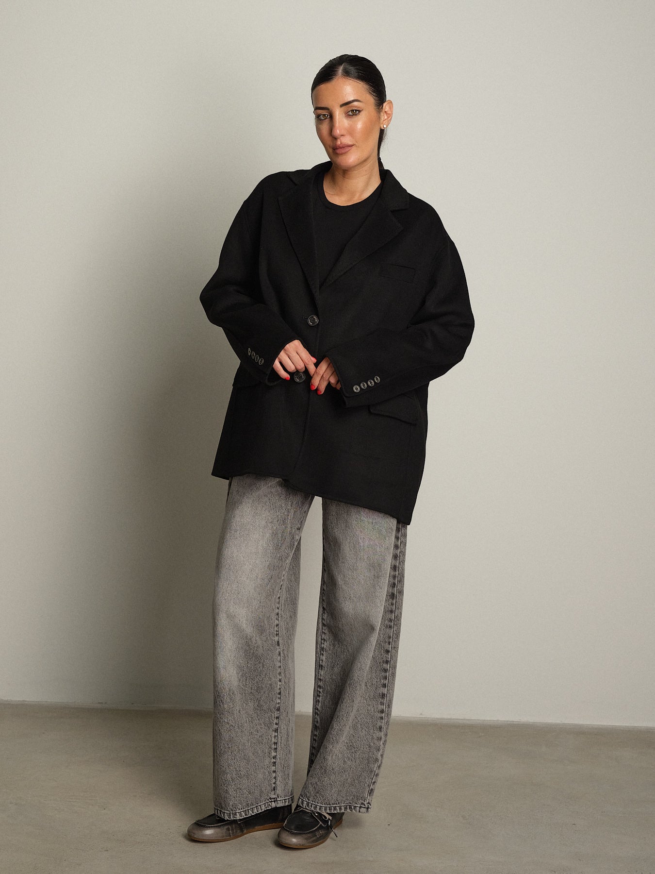 giacca cappotto over - Nero