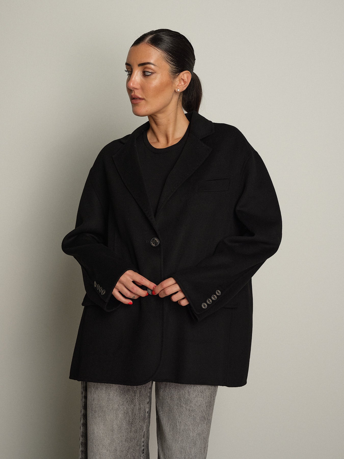 giacca cappotto over - Nero
