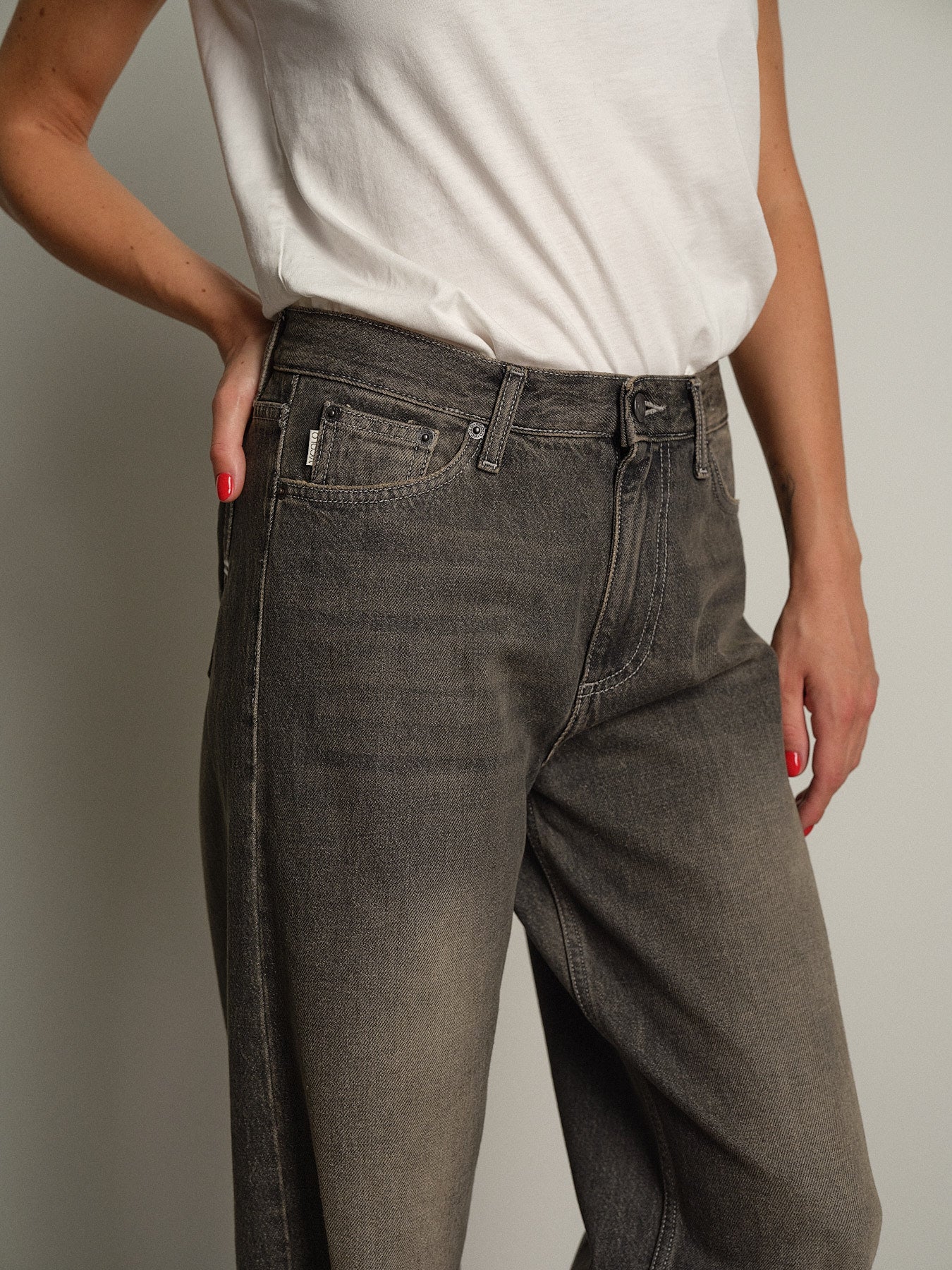 jeans xenobia dirty denim - Nero