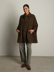 mantella check lunga - Verde militare