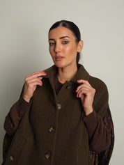 mantella check lunga - Verde militare