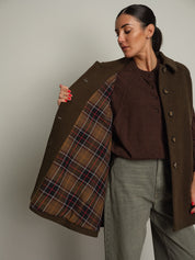 mantella check lunga - Verde militare