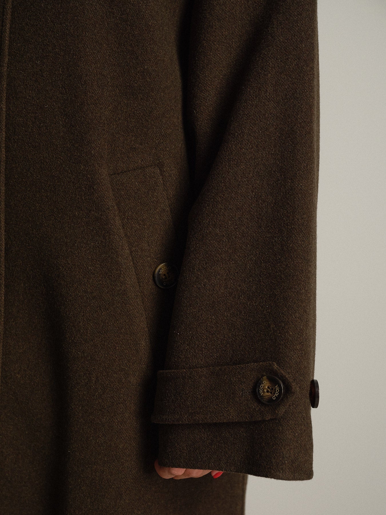 cappotto lungo check cappuccio - Verde militare