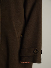 cappotto lungo check cappuccio - Verde militare