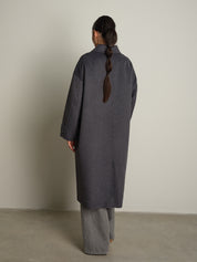 cappotto lungo monopetto tasconato - Antracite