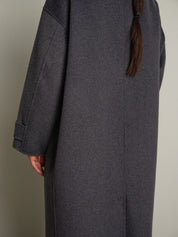 cappotto lungo monopetto tasconato - Antracite