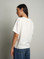 maglia scatola manica corta paricollo - Bianco ottico