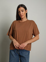 maglia scatola manica corta paricollo - bruciato