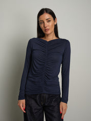 cashmerina drappeggio - blu