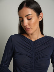 cashmerina drappeggio - blu
