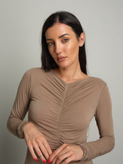 cashmerina drappeggio - Tortora