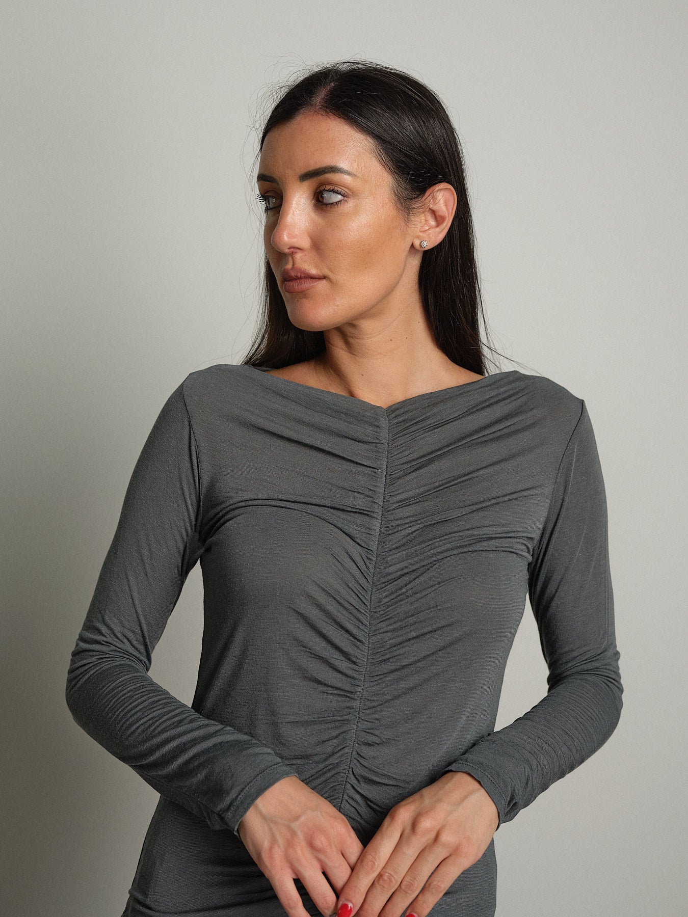 cashmerina drappeggio - Antracite