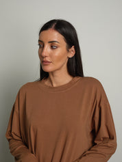 maglia scatola manica lunga - bruciato