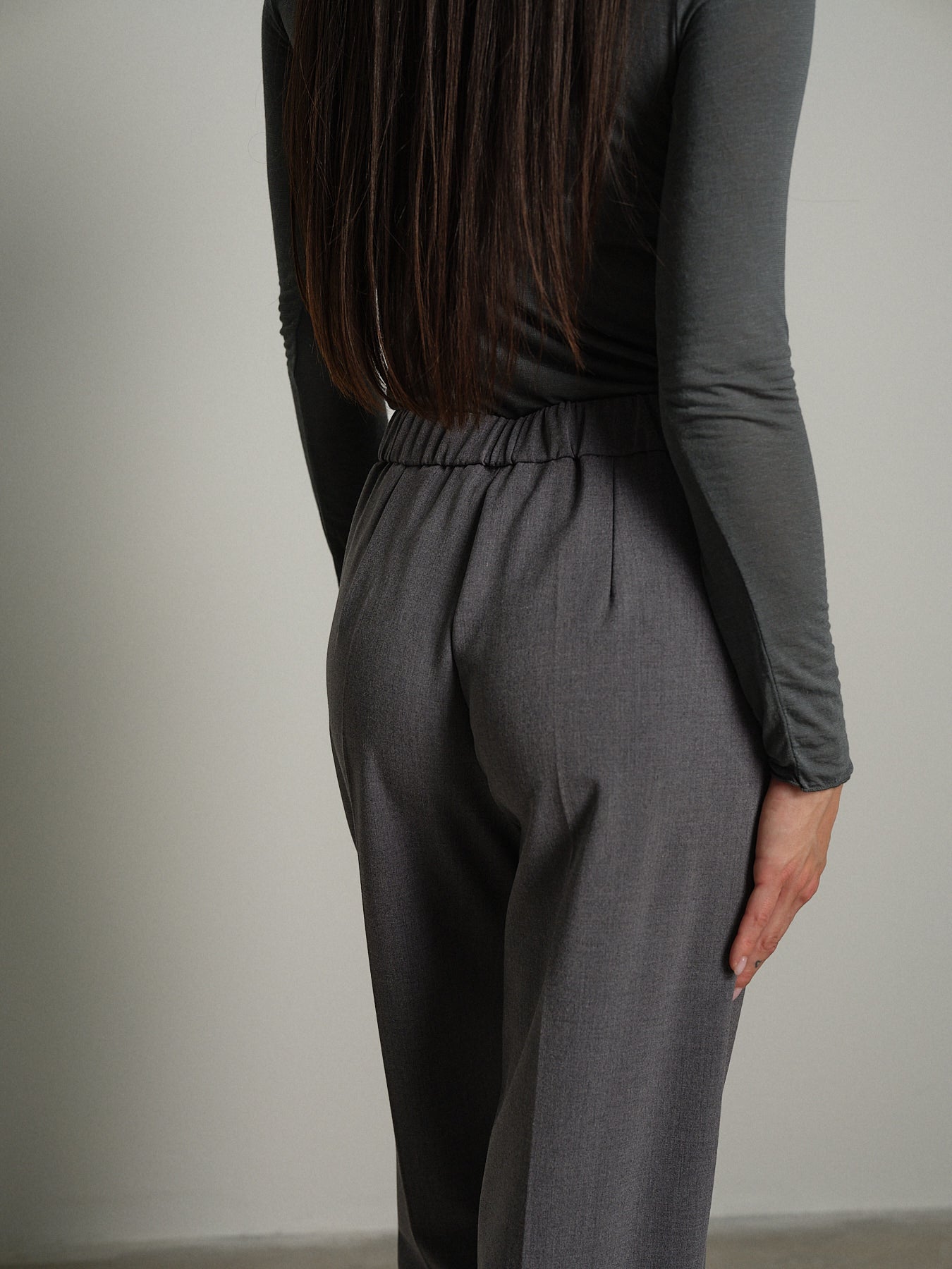 Pantalone sartoriale palazzo - Grigio perla