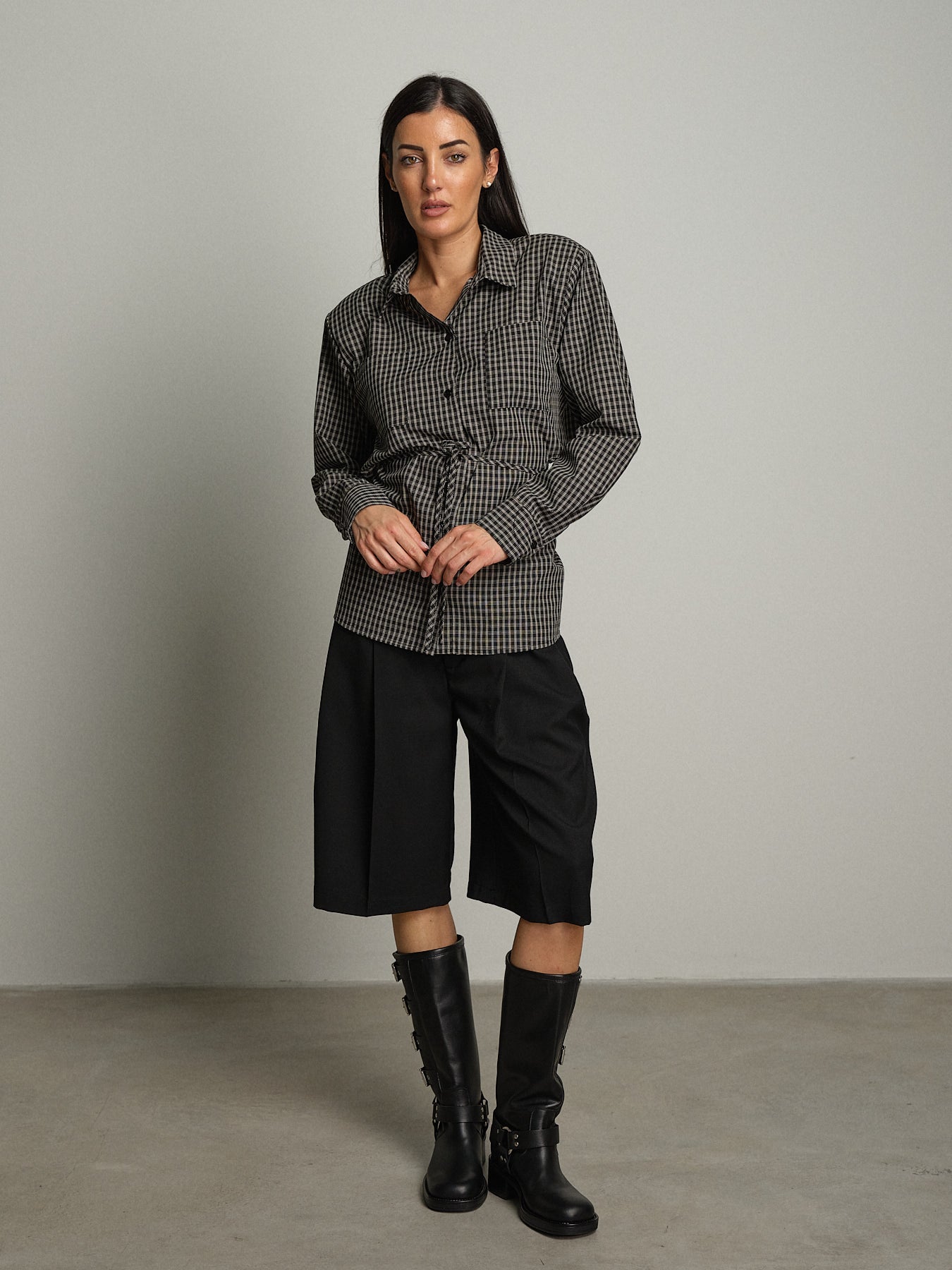 Camicia cut out retro - Nero