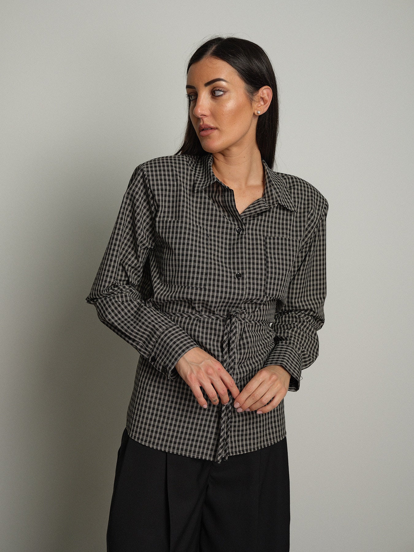 Camicia cut out retro - Nero