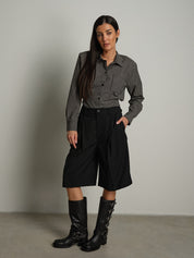 Camicia cut out retro - Nero