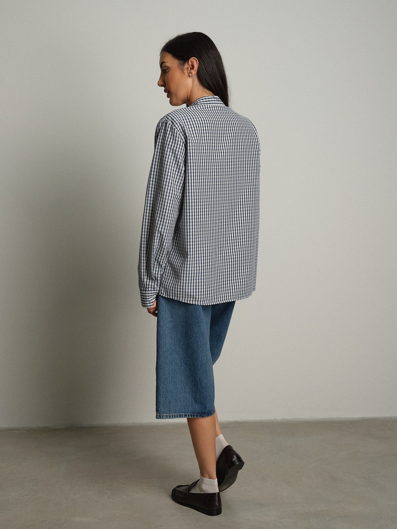 Camicia check piccolo - Blu notte