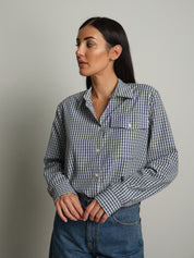Camicia check piccolo - Blu notte