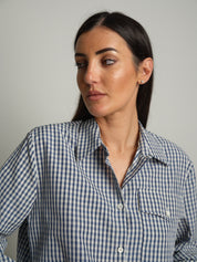 Camicia check piccolo - Blu notte