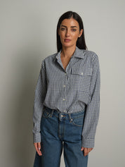Camicia check piccolo - Blu notte