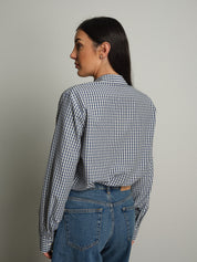 Camicia check piccolo - Blu notte