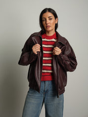 Gilet righe - Rosso