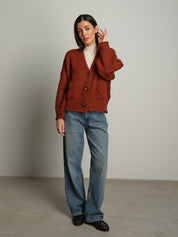 Cardigan gloria - Mattone