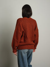 Cardigan gloria - Mattone