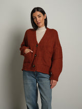 Cardigan gloria - Mattone