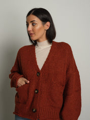Cardigan gloria - Mattone