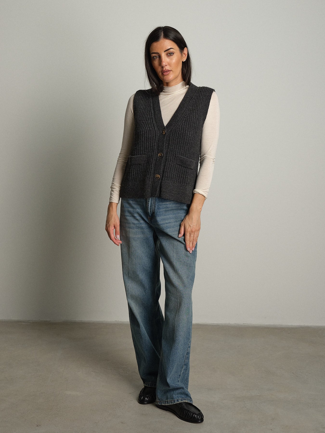 gilet con tasche - Antracite