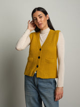 gilet con tasche - Senape