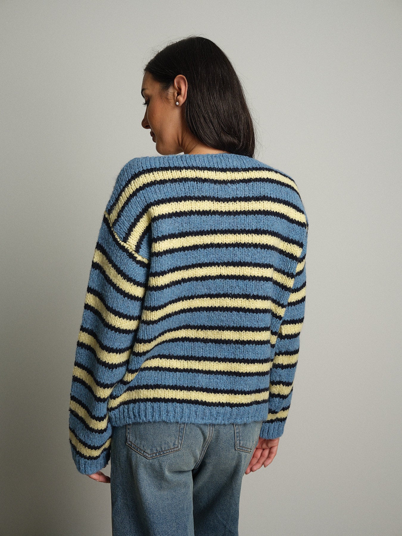 Maglione scollo barca righe - Carta da zucchero