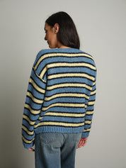 Maglione scollo barca righe - Carta da zucchero