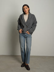 Cardigan doppio petto - Antracite