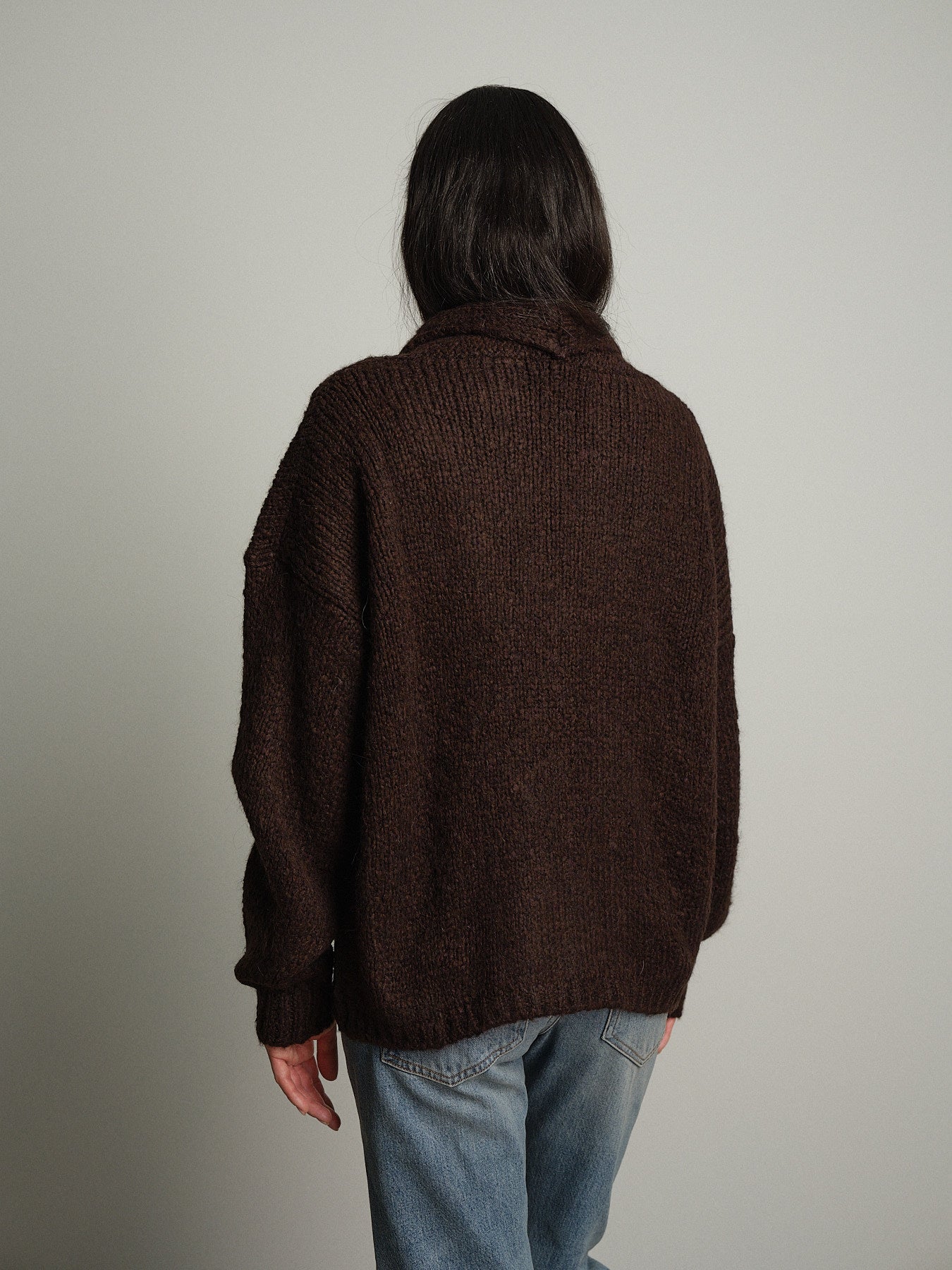 Cardigan doppio petto - Moka