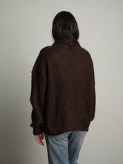 Cardigan doppio petto - Moka