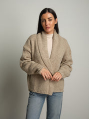 Cardigan doppio petto - beige