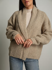 Cardigan doppio petto - beige