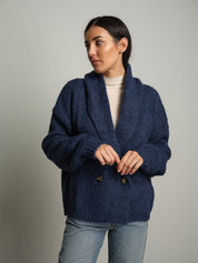 Cardigan doppio petto - Blu