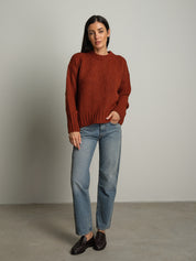maglione lory girocollo - Mattone