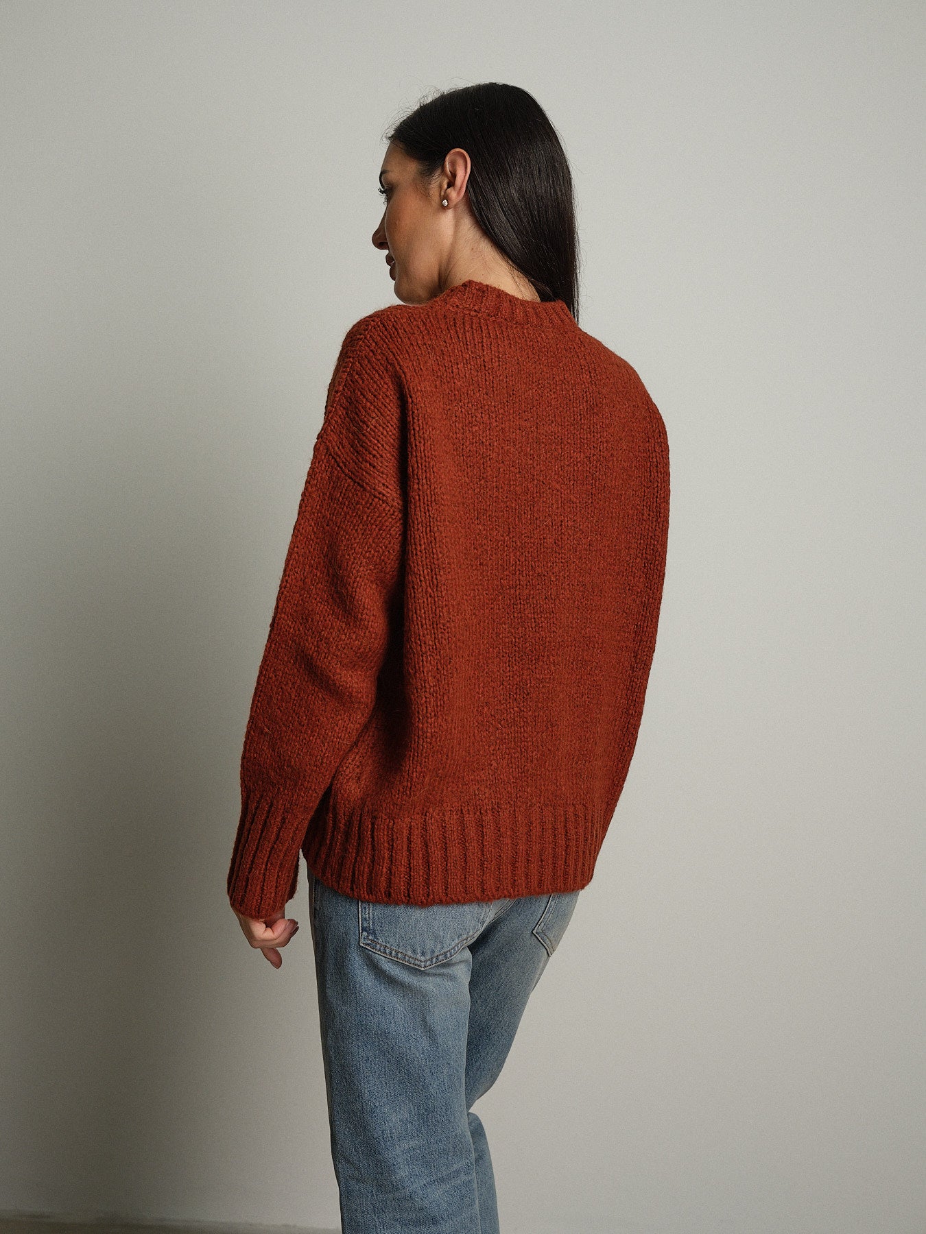 maglione lory girocollo - Mattone